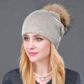 Bonnet en laine tricotée automne hiver pour femmes