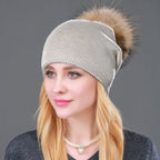 Bonnet en laine tricotée automne hiver pour femmes