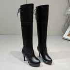 Bottes cuissardes à talons hauts