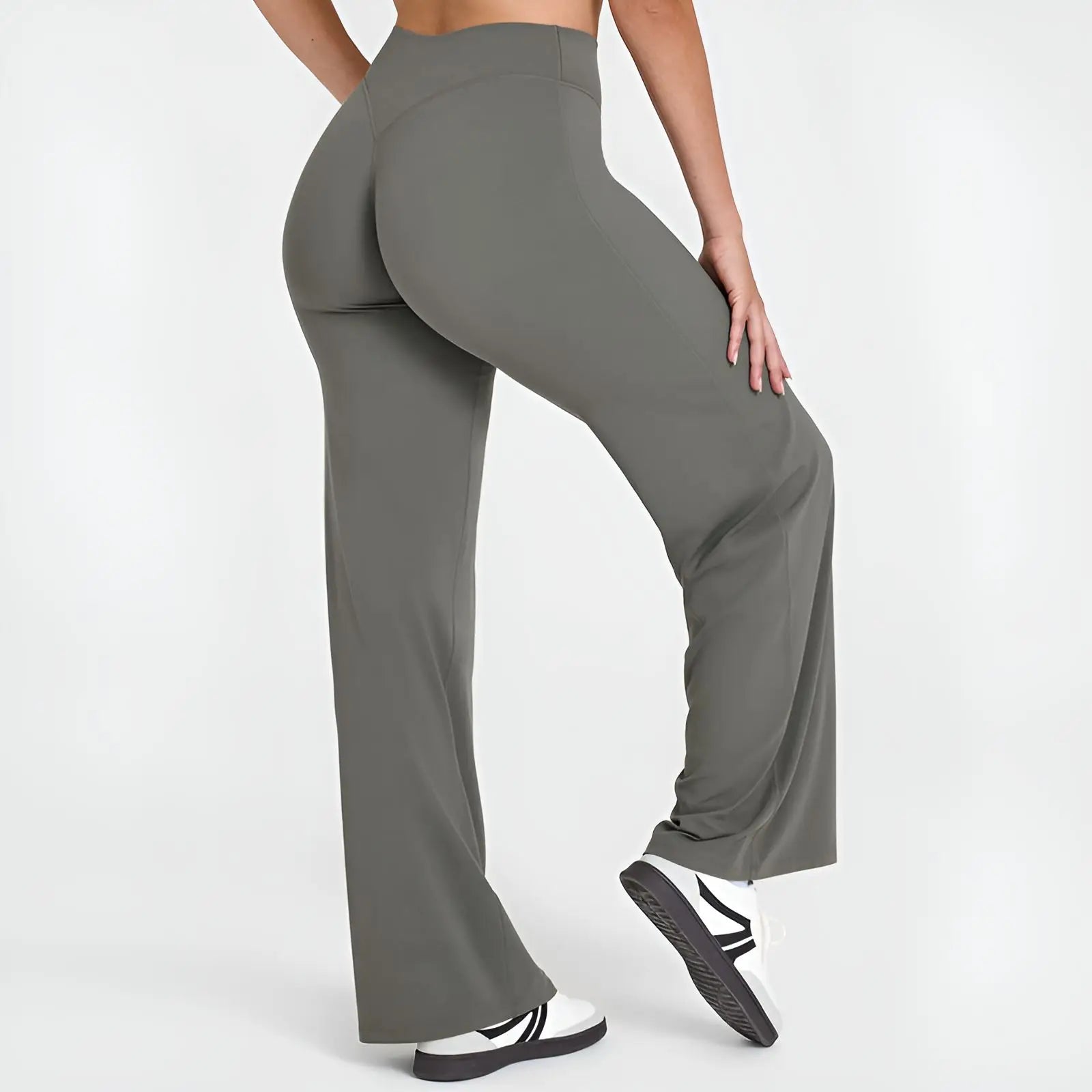 Pantalon à taille droite ultra doux pour femmes GYM Pilates sport de course