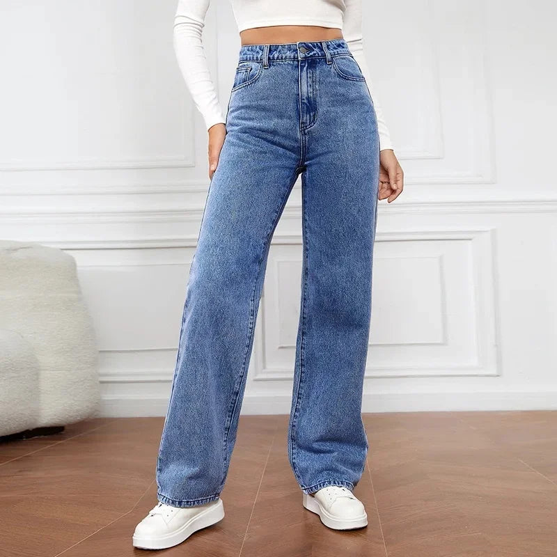 2000s Jeans Taille Haute Large Décontracté