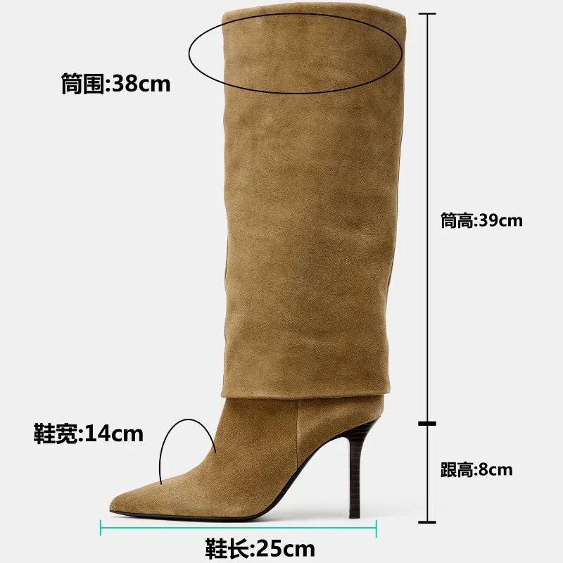 Bottes hautes à talons aiguilles