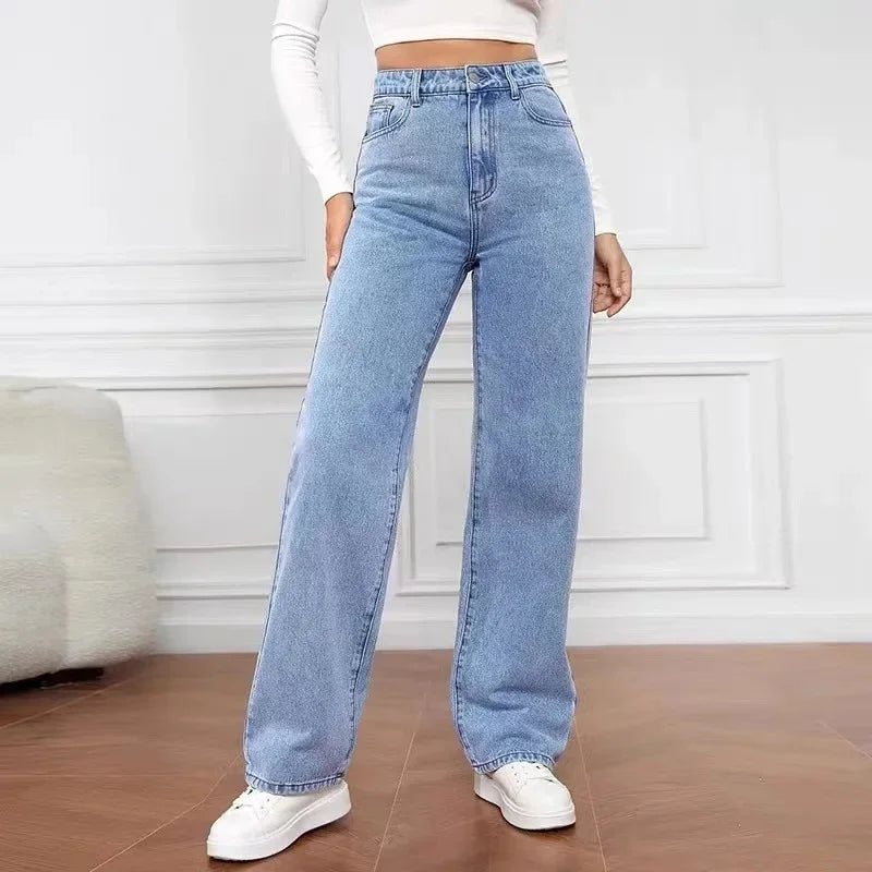2000s Jeans Taille Haute Large Décontracté