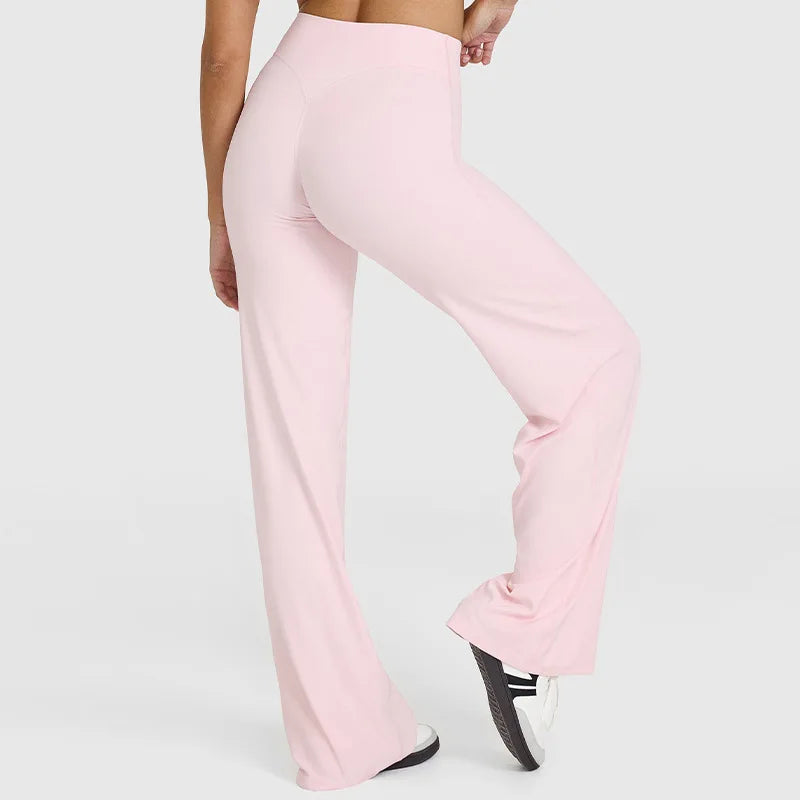 Pantalon à taille droite ultra doux pour femmes GYM Pilates sport de course