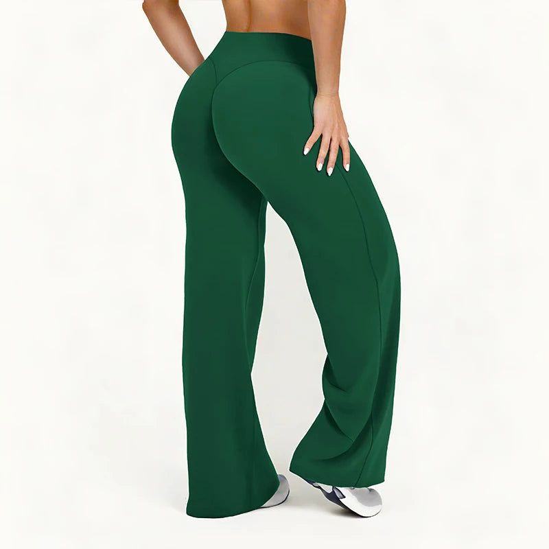 Pantalon à taille droite ultra doux pour femmes GYM Pilates sport de course