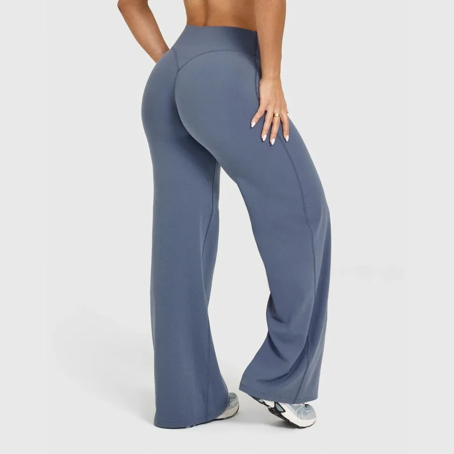 Pantalon à taille droite ultra doux pour femmes GYM Pilates sport de course