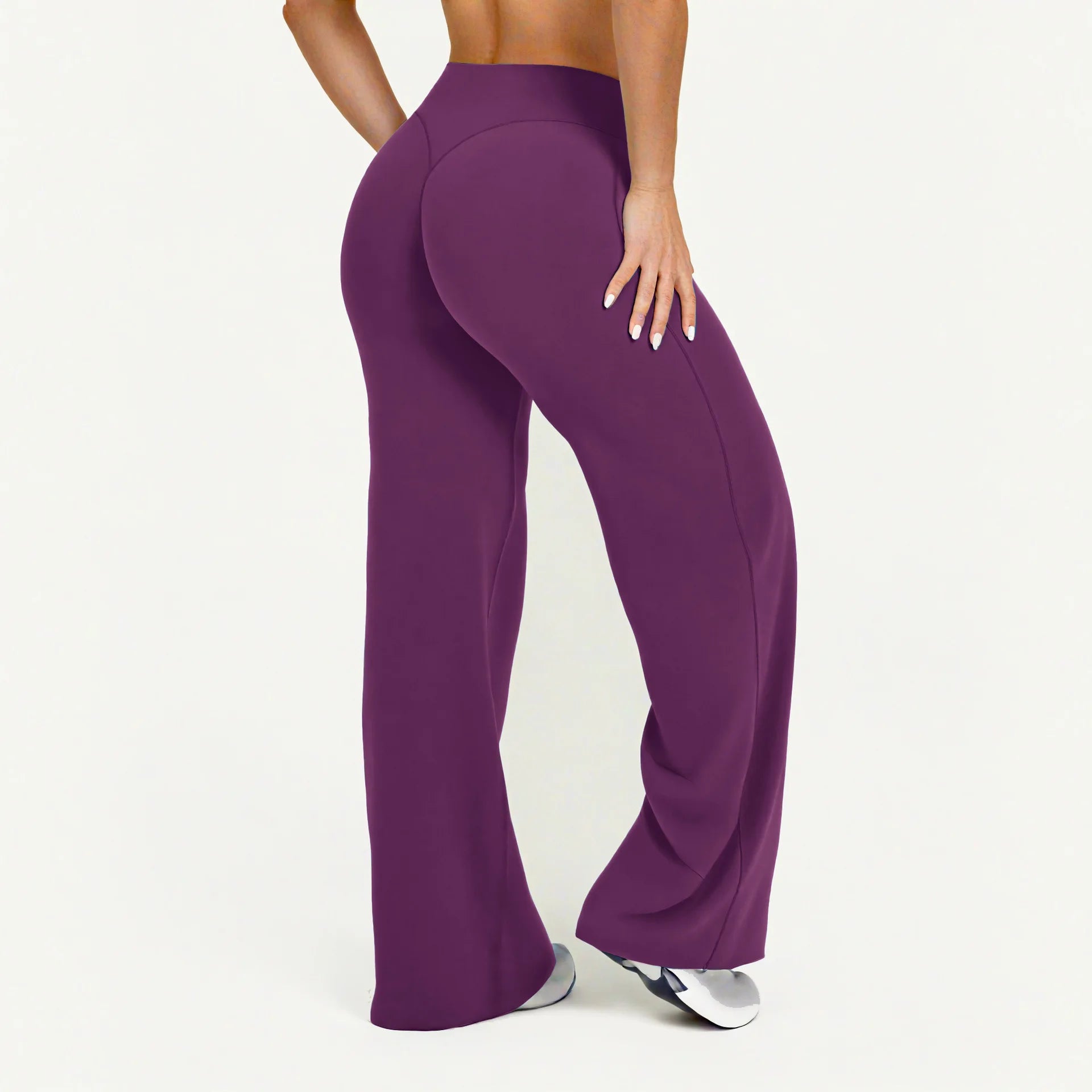 Pantalon à taille droite ultra doux pour femmes GYM Pilates sport de course