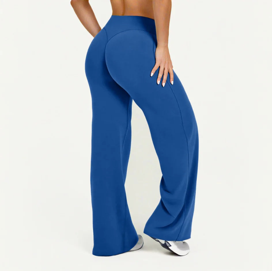 Pantalon à taille droite ultra doux pour femmes GYM Pilates sport de course