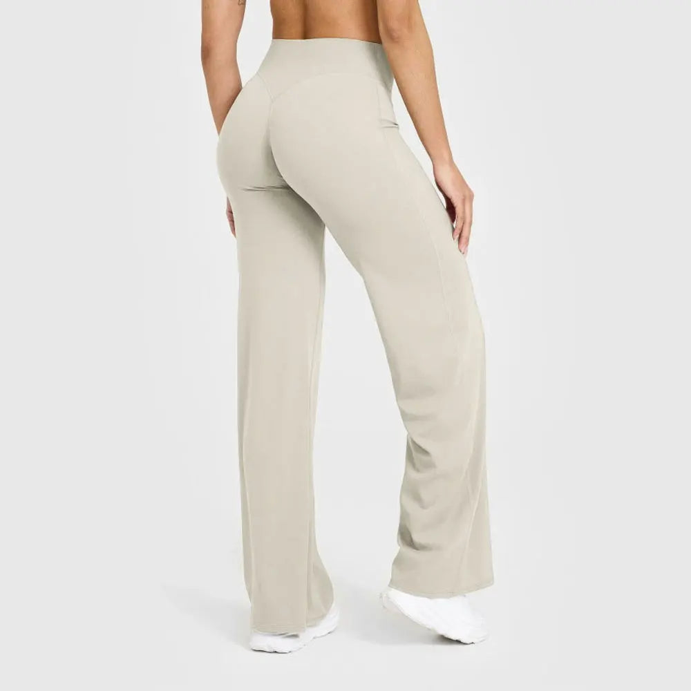 Pantalon à taille droite ultra doux pour femmes GYM Pilates sport de course